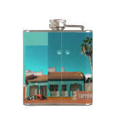 オレンジとトルコイズのトレビエハ フラスク (裏面)