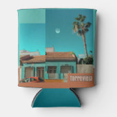 オレンジとトルコイズのトレビエハ 缶クーラー (正面)