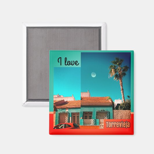 オレンジとトルコワーズのトレビエハが好き マグネット (正面/裏面)