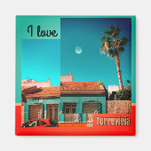 オレンジとトルコワーズのトレビエハが好き マグネット (正面)