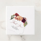 オレンジとバーガンディーレッドの花 秋の感謝 フェイバータグ (インサイチュ)