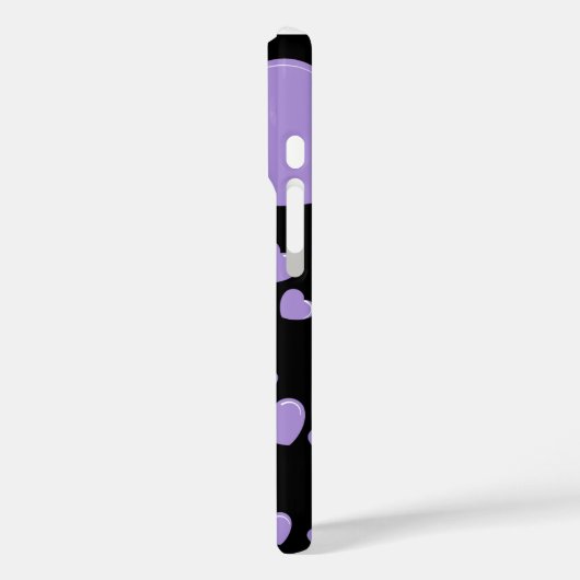オレンジとパープルのハートの水玉模様 Case-Mate iPhoneケース (裏面 / 左)