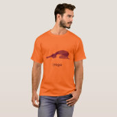 オレンジとパープルのヨガTシャツ Tシャツ (正面フル)