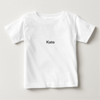 オレンジとパープルの抽象的な花の水彩 名前入り ベビーTシャツ