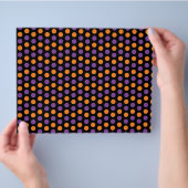 オレンジとパープルポークドットスクレーブック紙 チラシ (手)