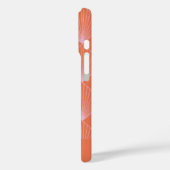 オレンジとピンクのアールデコ線のパターパーソナライズされたン Case-Mate iPhoneケース (裏面 / 左)