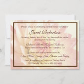 オレンジとピンクのウェディングシャワーの招待状 招待状 (裏面)