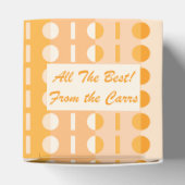 オレンジとピンクのオンブレハート柄の円形パターン フェイバーボックス (上部)