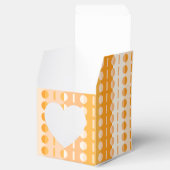 オレンジとピンクのオンブレハート柄の円形パターン フェイバーボックス (オープン)