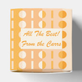 オレンジとピンクのオンブレ クラシック ストライプにドット フェイバーボックス (上部)