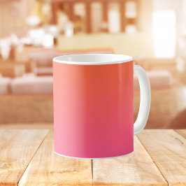 オレンジとピンクのグラデーション コーヒーマグカップ