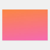 オレンジとピンクのグラデーション ラッピングペーパーシート (正面2)