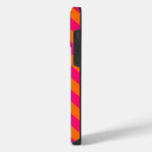 オレンジとピンクのジグザグ iPhoneケース (左側面)