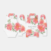 オレンジとピンクのダリア結婚の花 フェイバーボックス (折り畳みなし)