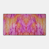 オレンジとピンクのティッシュペーパーデザイン デスクマット (正面)