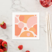 オレンジとピンクのナプキン スタンダードカクテルナプキン (インサイチュ)