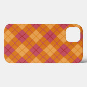 オレンジとピンクのバイアスプレイド Case-Mate iPhoneケース (裏面 (横))