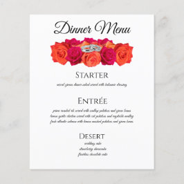 オレンジとピンクのバラ結婚ズドリンク – ディナーメニュー – 