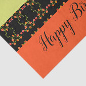 オレンジとピンクのフローラティッシュペーパー 薄葉紙 (詳細)