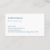 オレンジとピンクのフローラブーケとダイヤモンドフレーム 名刺 (裏面)