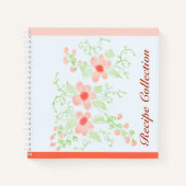 オレンジとピンクのフローラ ノートブック (正面)