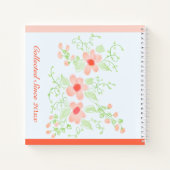 オレンジとピンクのフローラ ノートブック (裏面)