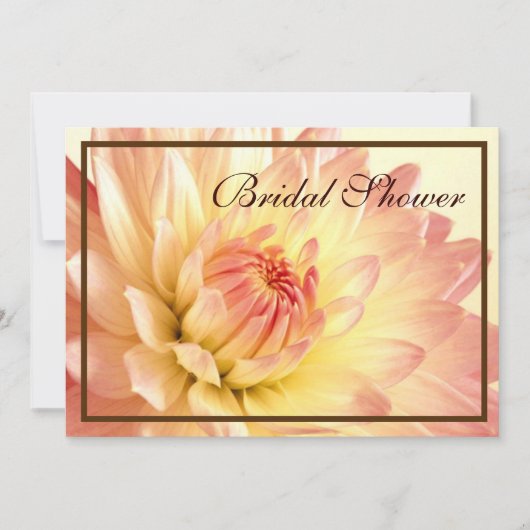 オレンジとピンクのブライダルシャワー招待状 招待状 (正面)