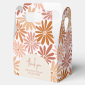 オレンジとピンクのレトロフローラGroovyベビーゲーブル フェイバーボックス (オープン)