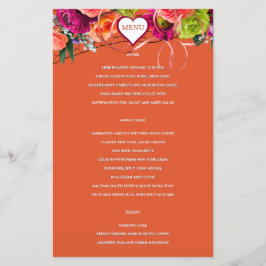 オレンジとピンクのローズメニュー