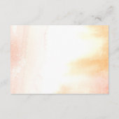 オレンジとピンクのローズ詳細宿泊施設 RSVP カー エンクロージャーカード (裏面)