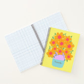オレンジとピンクの春の花 ノートブック (内部)