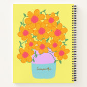 オレンジとピンクの春の花 ノートブック (裏面)