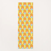 オレンジとピンクの春の花 ヨガマット (正面)