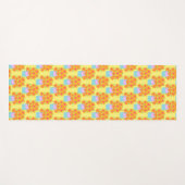 オレンジとピンクの春の花 ヨガマット (正面(横))