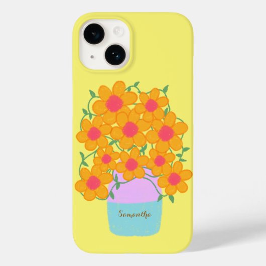 オレンジとピンクの春の花 Case-Mate iPhoneケース (裏面)