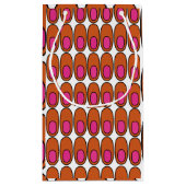 オレンジとピンクの楕円の繰り返し スモールペーパーバッグ (裏面)