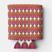 オレンジとピンクの楕円の繰り返し 缶クーラー (裏面)