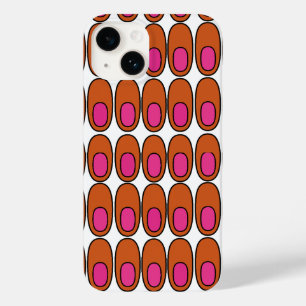 オレンジとピンクの楕円の繰り返し Case-Mate iPhone 14ケース