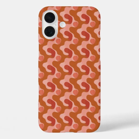 オレンジとピンクの流体の波 Case-Mate iPhoneケース (裏面)