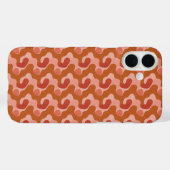 オレンジとピンクの流体の波 Case-Mate iPhoneケース (裏面 (横))