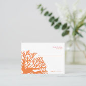 オレンジとピンクの熱帯魚のシーティングカード プレイスカード (スタンド正面)