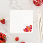 オレンジとピンクの花と輝き – ナプキン スタンダードカクテルナプキン (インサイチュ)