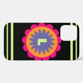 オレンジとピンクの花の形のイラスト Case-Mate iPhoneケース (裏面 (横))