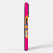 オレンジとピンクの花の形のイラスト Case-Mate iPhoneケース (裏面 / 右)