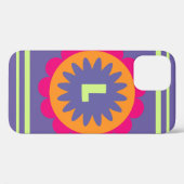 オレンジとピンクの花の形のイラスト Case-Mate iPhoneケース (裏面 (横))