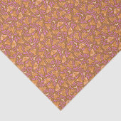 オレンジとピンクの蛾のデコパージュ 薄葉紙 (詳細)