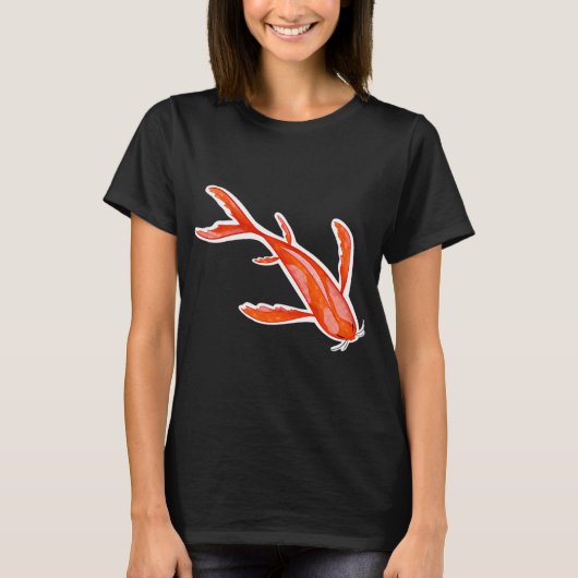 オレンジとピンクの錦鯉 Tシャツ (正面)