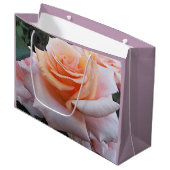 オレンジとピンクローズフローラ ラージペーパーバッグ (正面アングル)