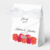 オレンジとピンク結婚の花さん フェイバーボックス (正面サイド)