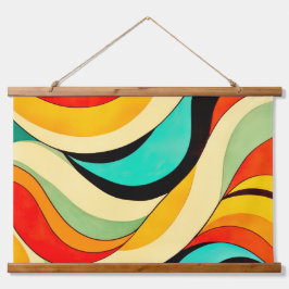 オレンジとフレンドのカラーブレンド 吊り下げ型タペストリー